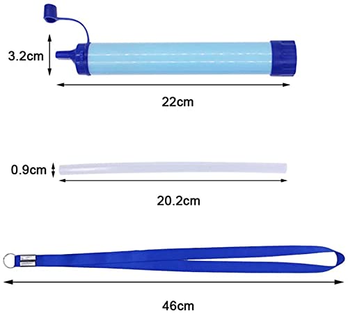 Filtro de água pessoal, Filtro de Água Canudo com 1000L de Filtragem 0,02 Micron Purificador Equipam