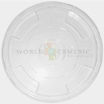 World Centric100% Biodegradable, 100% Compostable PLA Cold Cup Lid for 12oz - 24oz Cups (Package of 200)