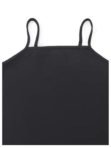 SHENHE Girl's Spaghetti Strap Bodycon Dress Split Thigh Sleeveless Tight Midi Dress3