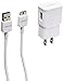 Samsung OEM 2.0A Travel Charger Adapter and 5-Feet Micro USB 3.0 Cable - Non-Retail Packaging - White