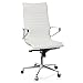 Produktbild hjh OFFICE 720024 Profi Chefsessel PARIBA I Leder Weiß Design-Stuhl Bürostuhl ergonomisch geformt, hohe Rückenlehne