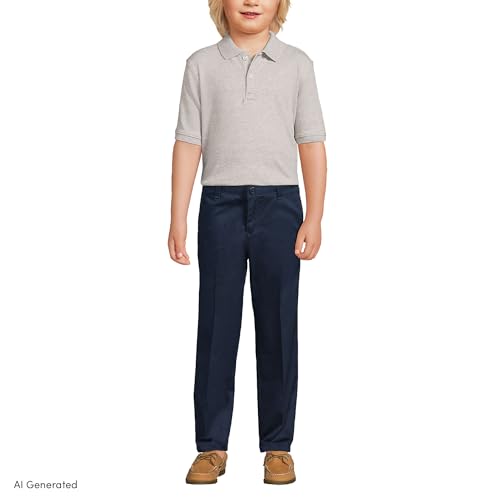 Image of Lands' End School Uniform Kids Short Sleeve Interlock Polo Shirt