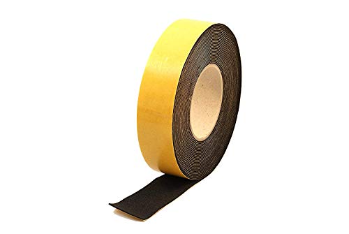 Neoprene Rubber Black Self-Adhesive Sponge Strip 1 1/2" Wide x 1/16" Thick x