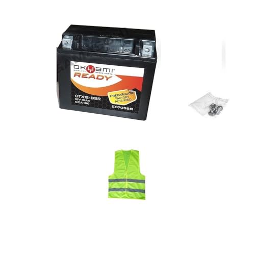 KOMPATIBEL MIT CF Moto SR 450 für Jahr 2023 al 2023 Batterie YTX12-BS OKYAMI OTX12-BSR GELADEN UND BEREIT ZU VERWENDEN BATTERIEN AKTIVE 10 AH Ampere 12 Volt 150X87X130MM