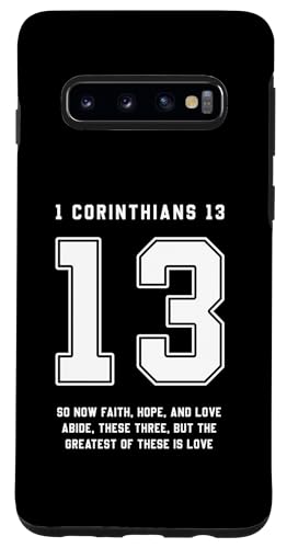 Galaxy S10 1 Corinthians 13:13 Bible Verse Team Sports Jersey Christian Case