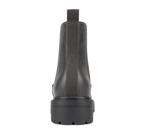Image of Soda Pilot ~ Women Lug Sole Low Heel Chelsea Fashion Ankle Bootie w /Double Elastic Gore