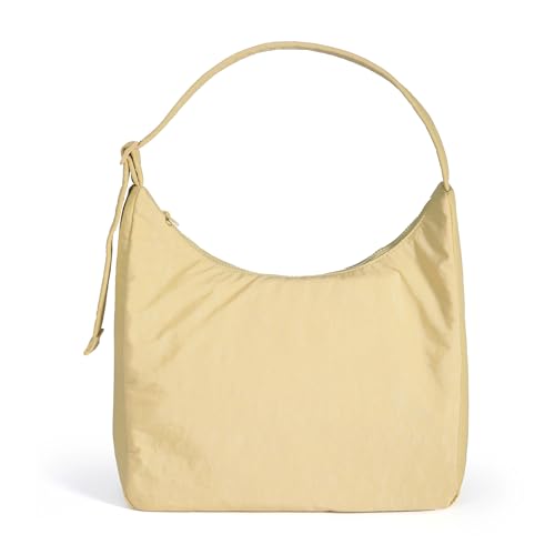 Image of FASTFAIRY Nylon Shoulder Bag - Adjustable Quilted Strap, Structured Slouchy Design with Interior Zip Pocket
