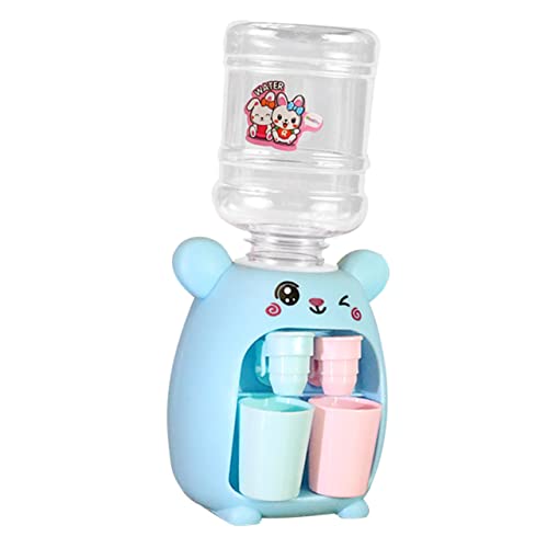 BESPORTBLE Mini Distributeur d'eau Éducatif pour Garçon et Filles, Petit Jouet Électroménager Cuisine Bleu, Double Sortie, Plastique Sûr, Jeu de Rôle Maison, Développement Coordination