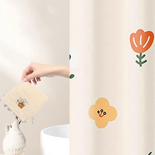 Rideau de douche imperméable en polyester premium 180x200cm modèle B - 4