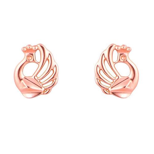 Boucles d'oreilles paon or 18k pour un mariage d'exception