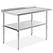 GRIDMANN NSF Stainless Steel Commercial Kitchen Prep & Work Table with Backsplash - 48 in. x 24 in.