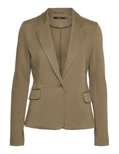VERO MODA Damen Jersey Blazer Sakko Julia leichte Stoffjacke 10154123 Capers 38