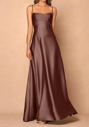 Floral Maxi Dress Long Spaghetti Strap Formal Drop Waist Dress for Women Graduation NA1323