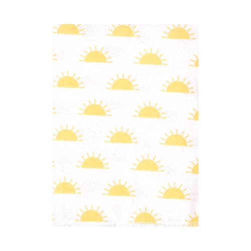 Image of Hudson Baby Unisex Baby Cotton Poly Flannel Burp Cloths Bundle, Sunshine and Rainbows, One Size