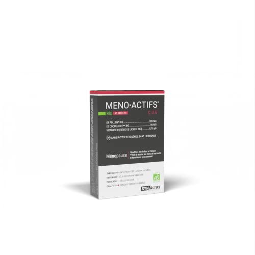 ARAGAN - Synactifs - Menoactifs - Complément Alimentaire Ménopause - Bouffées de Chaleur et Fatigue - Pollen Bio, Coquelicot Bio et Goji Bio - 30 gélules - 1 mois de prise - Fabriqué en France Cover
