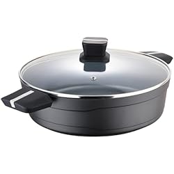 Cacerola Bistro Olla baja 28x8.0cm aluminio fundido, inducción, c/tapa bistro grey