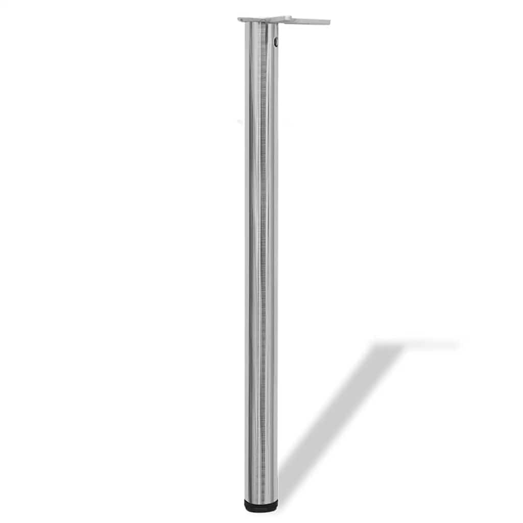 Patas de muebles regulables en altura, 4 patas de mesa de níquel cepillado 870 mm, patas robustas para encimeras, escritorios y encimeras, montaje fácil