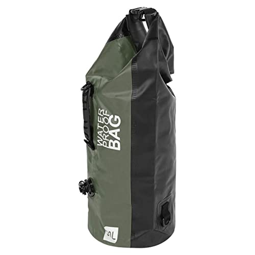 Bolsa seca enrollable de 30L - Mochila plegable impermeable de PVC 500D con cámara inflable doble para rafting (Verde OD) miniatura 5