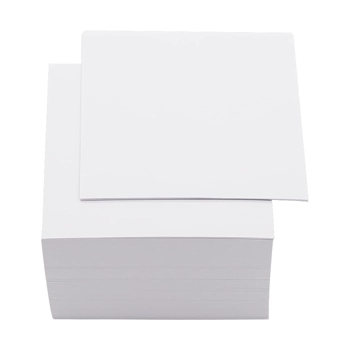 Buy White Blank Notes Cube 3x3 Inch Office Paper Memo Sheets Nonsticky Memo Pad Cubes for Home