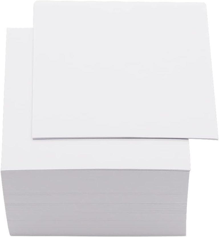 White Blank Notes Cube 3x3 Inch Office Paper Memo Sheets Non-sticky Memo Pad Cubes for Home Office Taking Notes and Reminders Writing Supplies