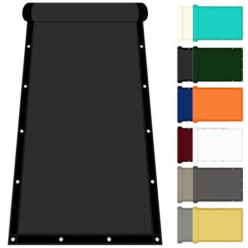 Tela Sombra Exterior 125 x 150 cm Protección Rayos UV Impermeable Vela de Sombra Resistente Al Desgarro para Terraza Balcon Exteriores Jardín, Negro