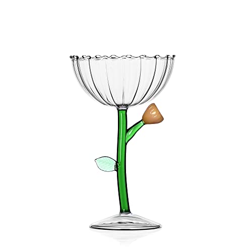 Copa Champagne Flor Ámbar BOTANICA Ø 11 cm de cristal para cava 2