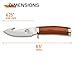 Elk Ridge - Fixed Blade Knife - 8.5-in Overall, Mirror Finished gut Hook Blade, Wood Handle, Leather Sheath - Hunting, Camping, Survival