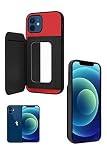 シズカウィル iPhone12 mini ケース カバー アイナ Ayna ミラーケース Red Black 1個入り