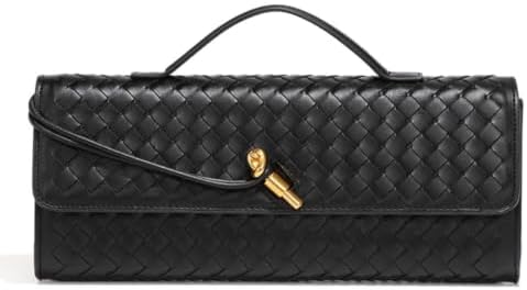 Upbull Trendy Woven Evening Clutch Purses Women Underarm Shoulder Handbag Cute Satchels Crossbody Purse PU Leather Wallet