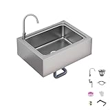 Ottimizzatore dello spazio a parete: questa soluzione a parete massimizza lo spazio liberando la superficie, rendendolo perfetto per piccole cucine, appartamenti, lavanderie o spazi esterni compatti. Il bacino profondo 22 cm contiene efficacemente schizzi e accoglie oggetti ingombranti, garantendo un'efficienza spaziale ottimale senza compromettere lo stile.