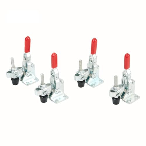 EasyByMall GH-101A Lot de 4 pinces à bascule verticales antidérapantes avec capacité de maintien de 50 kg pour soudure, travail du bois, fabrication de métal