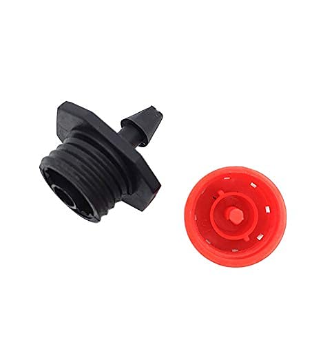 Image of Drip Emitters Garden Irrigation Drippers for 1 /4 Inch Tubing Drip Irrigation System, Adjustable 8-outlets drippers 50 -Pack, Red