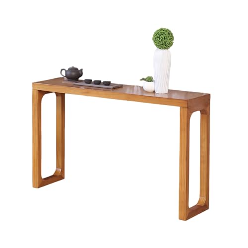 Mesa de sofá estrecha lista para usar de madera maciza natural 2
