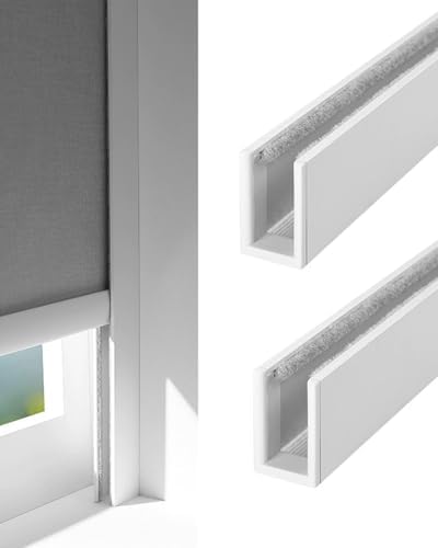 Light Blockers for Blinds - U Channel Aluminum Alloy Strips for Blackout Shades, 190.5cm, Enhance Privacy, Energy Efficiency & Light Control for Office Windows