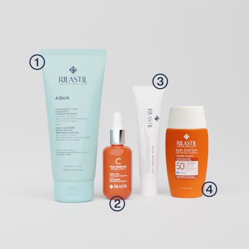 Miniatura 5 de Rilastil Sun System Fotoprotector Water Touch SPF50+, Protector Solar Facial Ligero de Base Acuosa, Resistente al Agua - 50 ml
