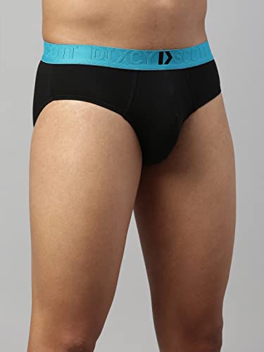 Image of Dixcy Scott Men's 100% Cotton Fabric with Anti Microbial Finish Solid Brief - Husstle Breif- Assorted - Print & Color May be Vary (Pack of 4)