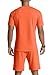 MLANM Mens Tracksuit Set 2 Piece Outfits Casual Summer Fashion Short Sleeve T Shirt and Short Sets L-Orange