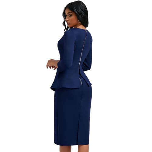 Women's Long Sleeve Stretch Sexy Curvy Club Party Dress Dress4