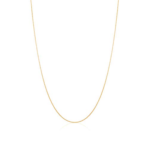 14k Solid Yellow Gold Cable Link Chain Made in Germany Width 0.9mm Length 16"2