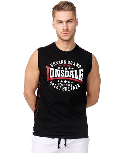 Lonsdale London Men's St.Agnes Slim Fit Tank Top Black