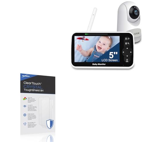 BoxWave Screen Protector Compatible with Juan JA2216 Baby Monitor (5 in) - ClearTouch Crystal ToughShield 9H (2-Pack), Clear 9H Tough Flexible Film Screen Protector