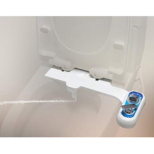 Bluting Bidet Attachment for Toilet, Dual Nozzle, ABS, White