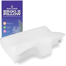 MAAS & BATH Ergo Z Pillow - 2-in-1 Ergonomic Pillow Made for Any Sleep Position, Breathable 100% Memory Foam, Inner Cover, Lightweight, Non-Toxic, Odorless Sleep-Friendly Support