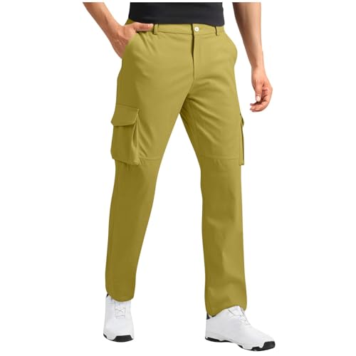 Mens Relaxed Fit Cargo Pants Stretch Hiking Outdoor Sport Pants Causal Lounge Full Length DressPants with Pockets