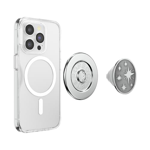 Image of PopSockets Round Phone Grip Compatible with MagSafe, Adapter Ring Included, Phone Holder, Wireless Charging Compatible - Enamel Astro