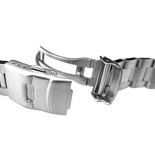 22Mm Super-O Boyer Metal Watch Band For Diver Watch, Universal Straight End #TOP2