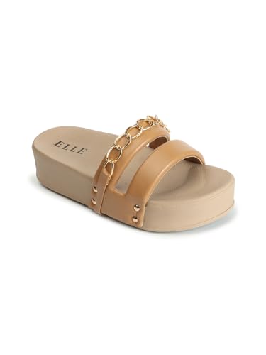 ELLE Womens Fashionable Solid Comfortable Sandals Colour-Tan, Size-UK 3 (B0CKHRBXZJ) Amazon Price History, Amazon Price Tracker