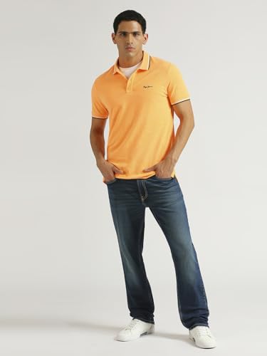 Image of Pepe Jeans Men's Cotton Regular Fit Polo T-Shirt