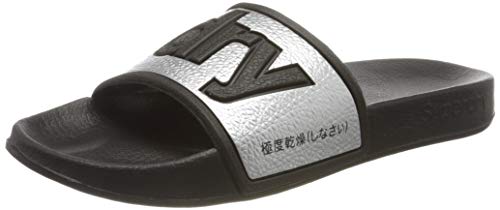 Superdry Women's Beach & Pool Shoes, Silver Silver C24, 3/4 Uk #TOP23