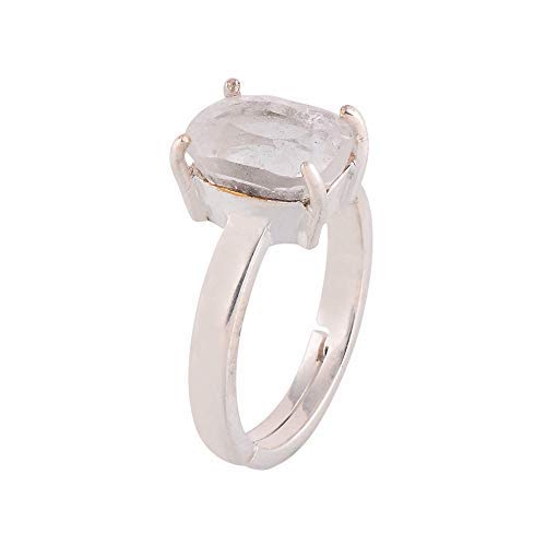 Pierre de naissance précieuse saphir bague en argent ajustable